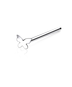 Butterfly Silver Straight Nose Stud NSKA-130s